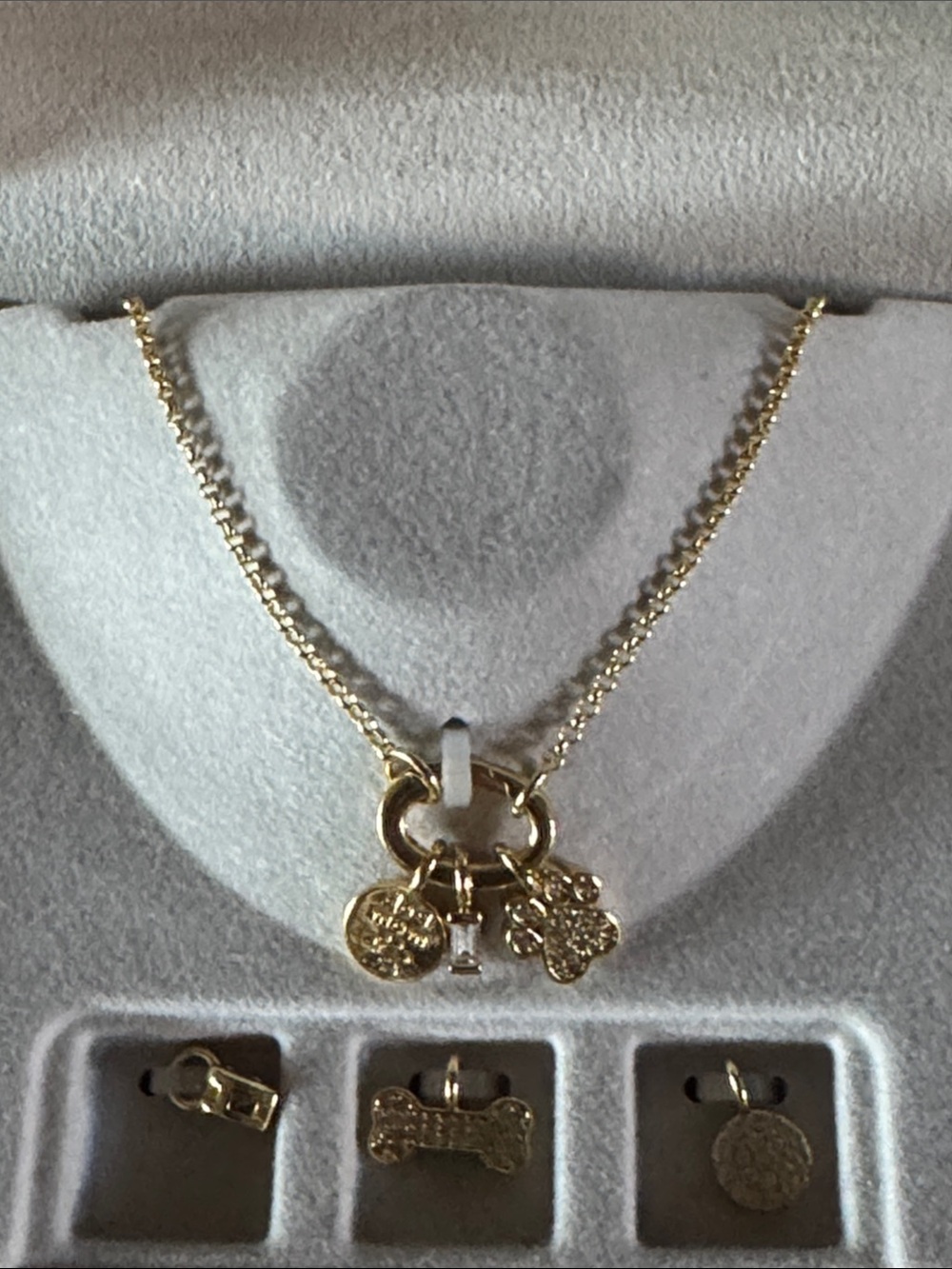 Delicate Gold Charm Necklace with Floral and Disc Accents